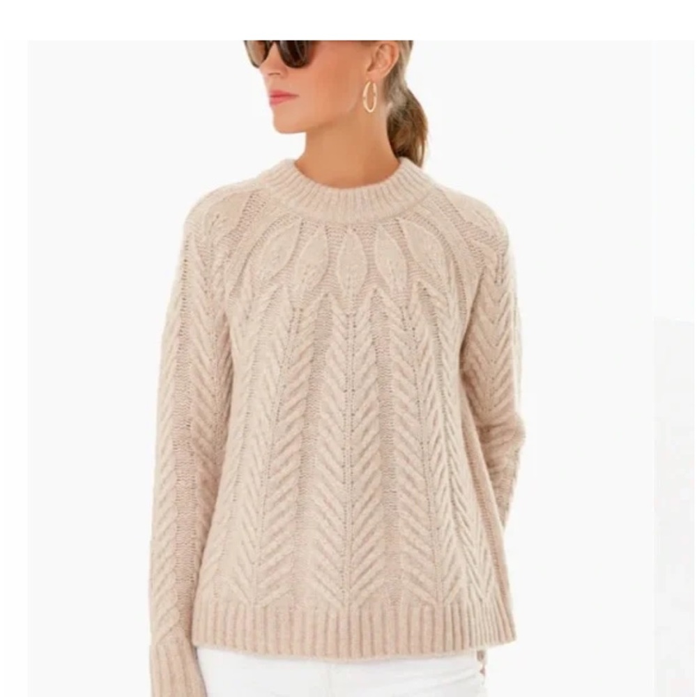 Tuckernuck Ecru Royal Peacock Sweater Size Small